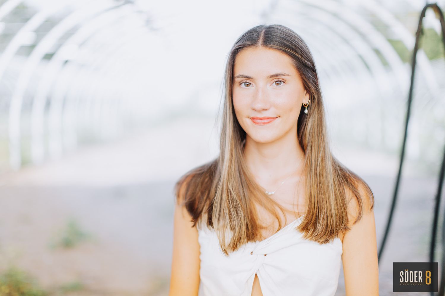 high school girl senior photo in charles city
