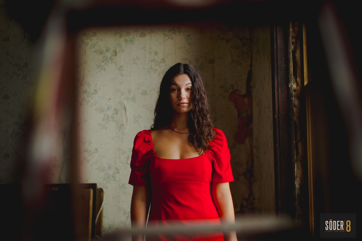 Charles city, iowa senior girl posed in light and shadow - soder 8