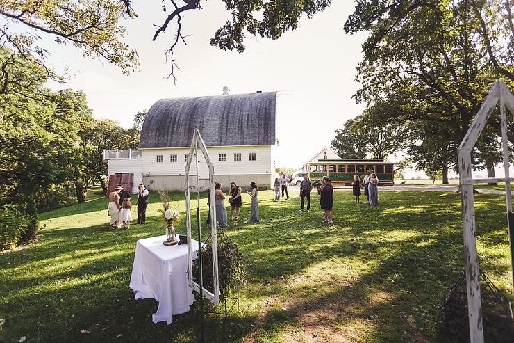 barn and wedding decorations
