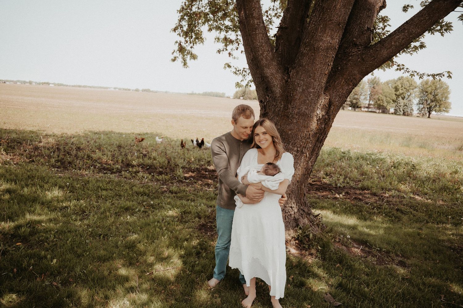 newborn outdoor shot