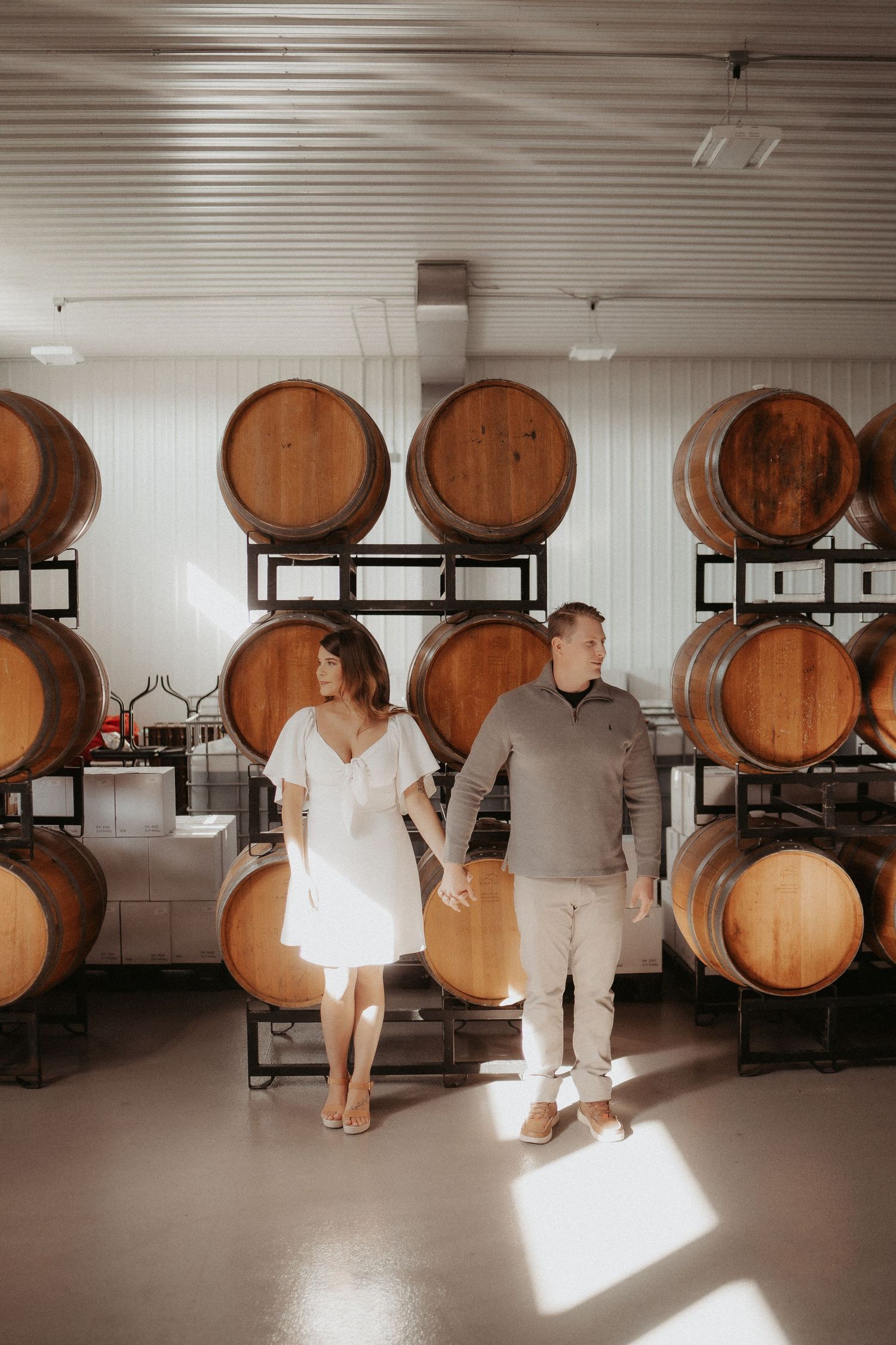 winery engagement shoot