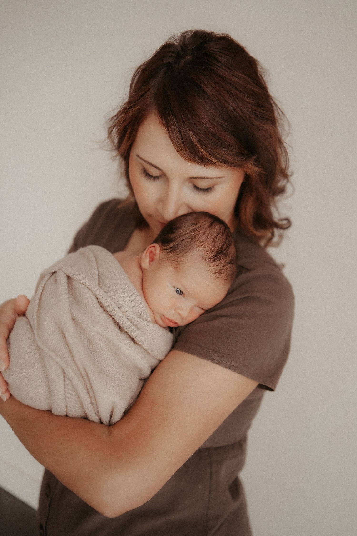 newborn with mom