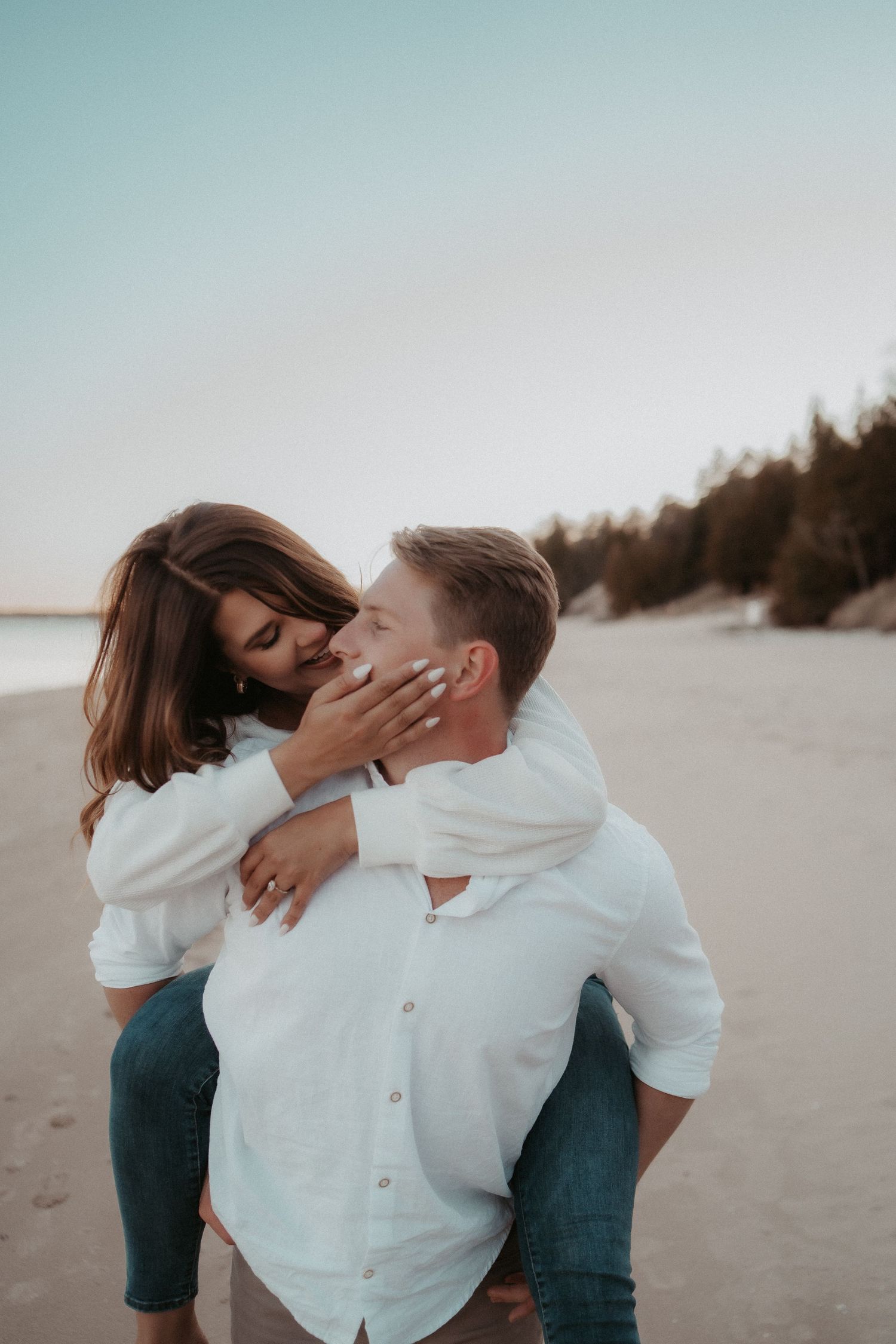engagement session at beach