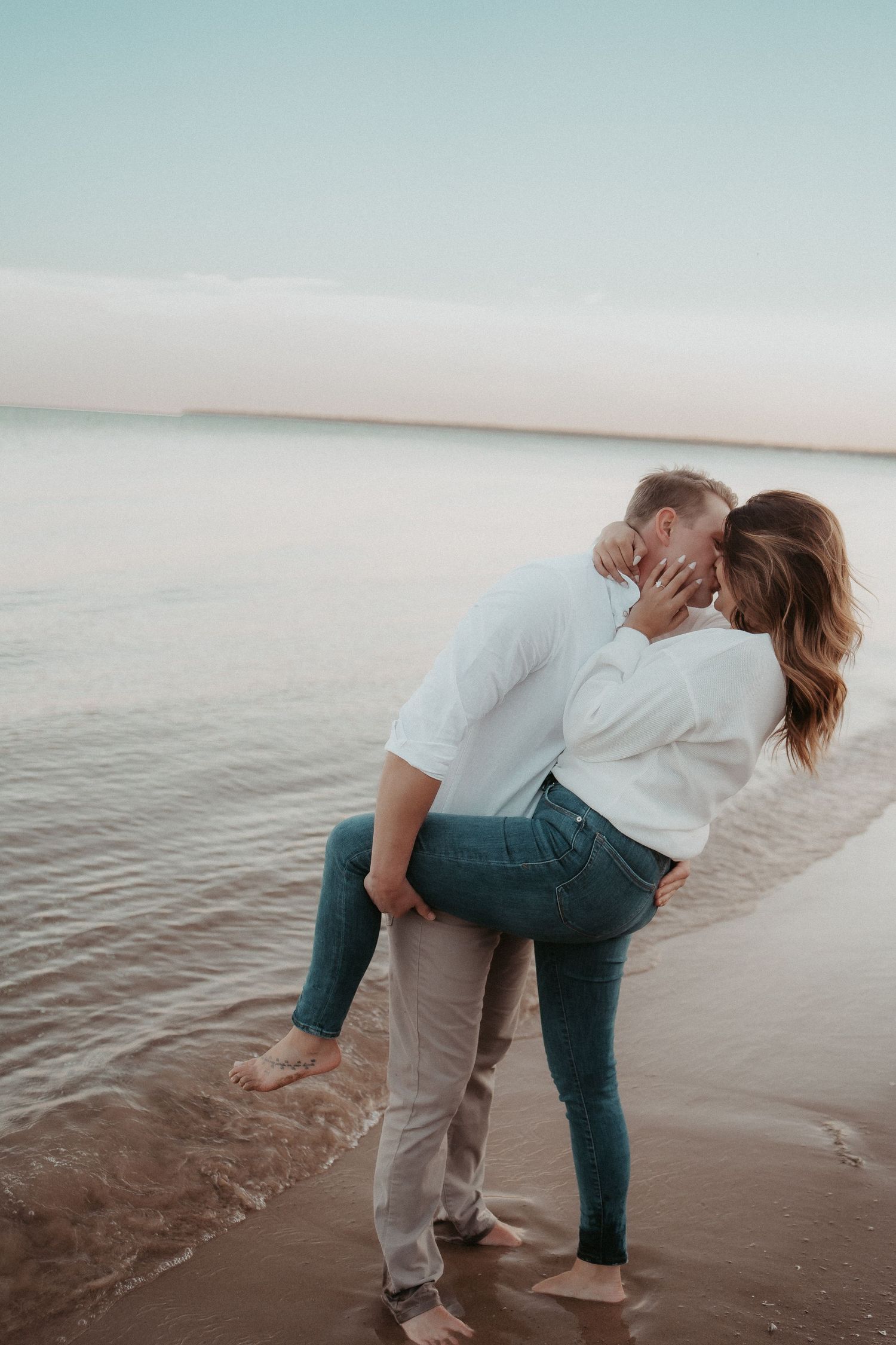 engagement session at beach