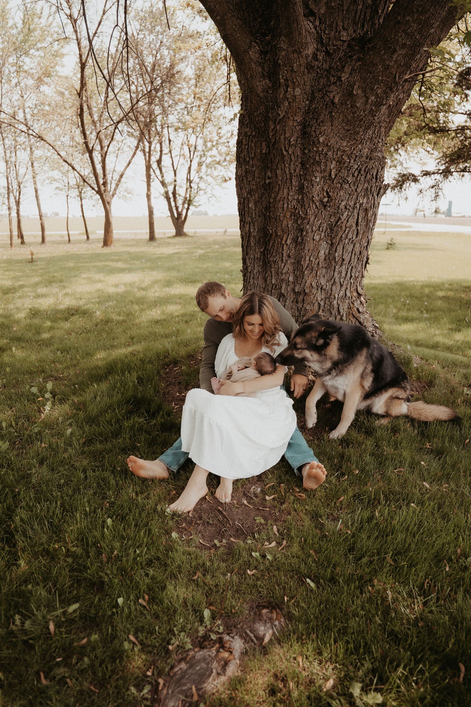 newborn outdoor family shot