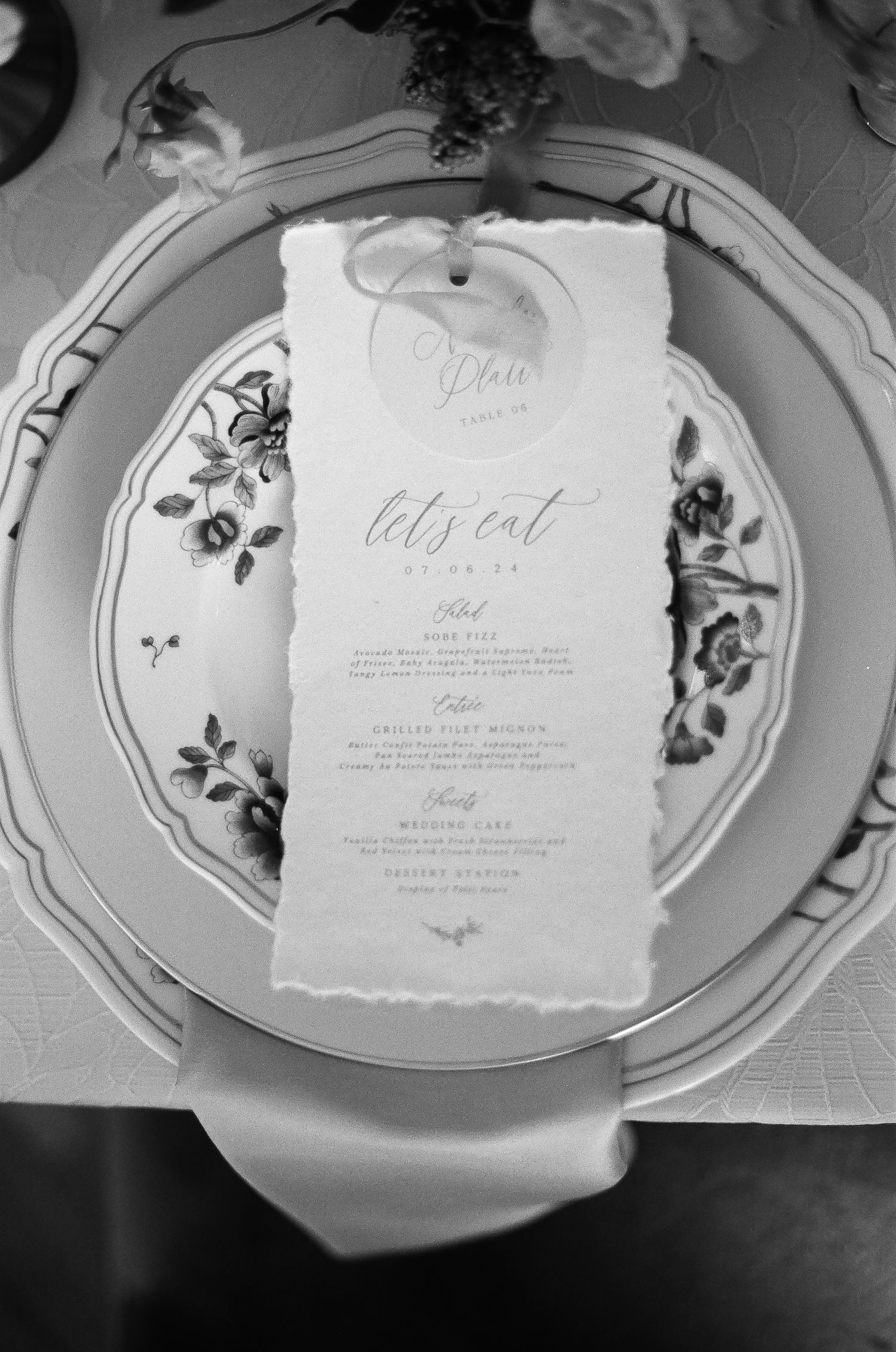 Wedding invitation suite photographed on 35mm film with warm, authentic tones