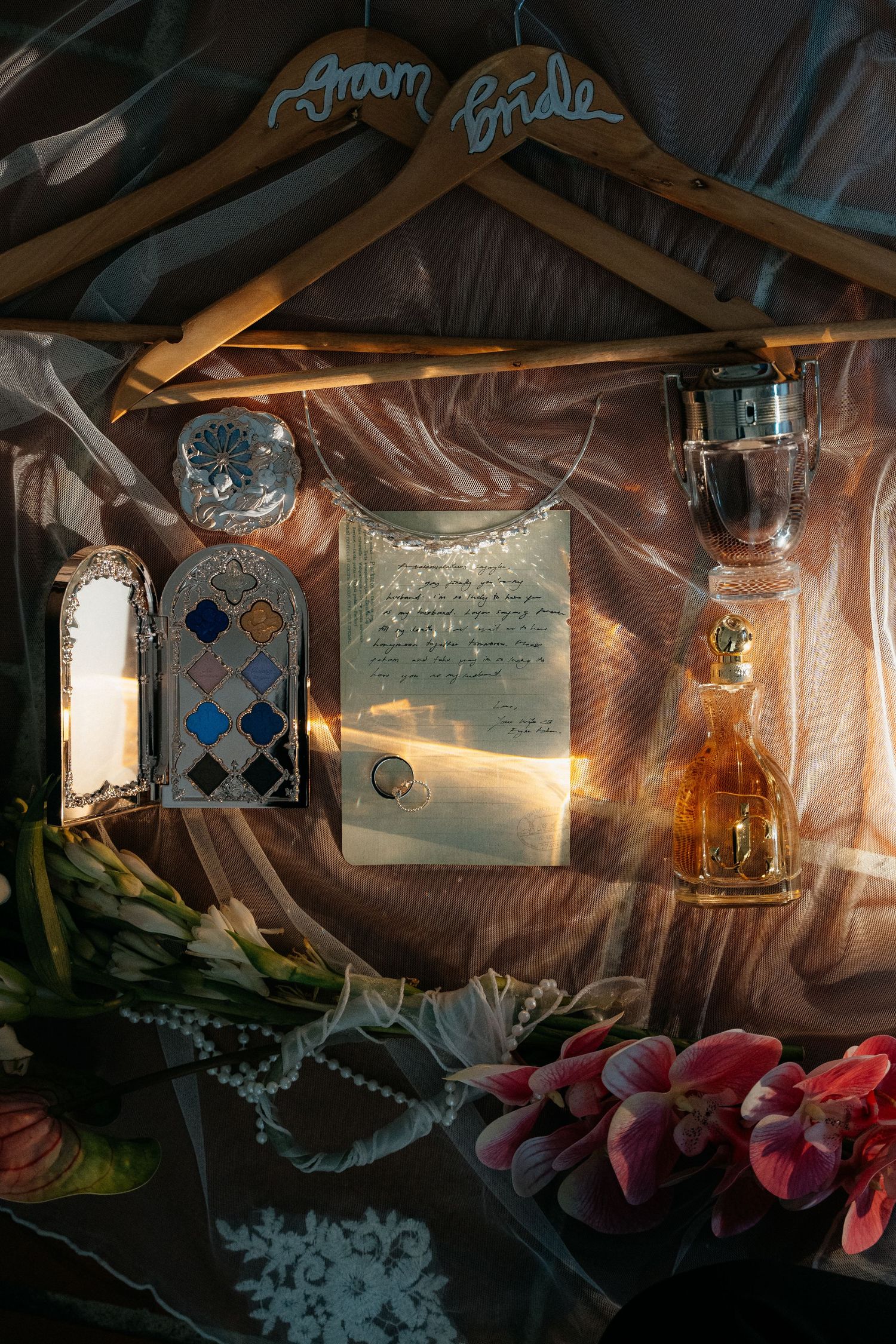 A series of cozy indoor scenes lit by lanterns showing different stained glass windows and warm evening ambiance.