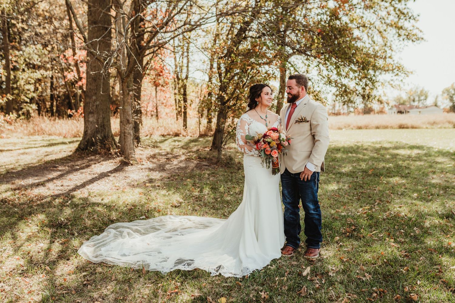Lauren and her new husband at their wedding