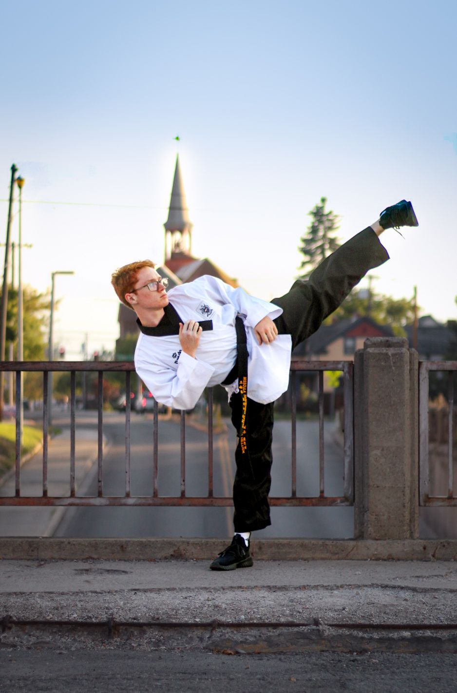 Missoula, Mt Graduate Senior Portrait, outside karate 
Kayla Sproles Photography 2024