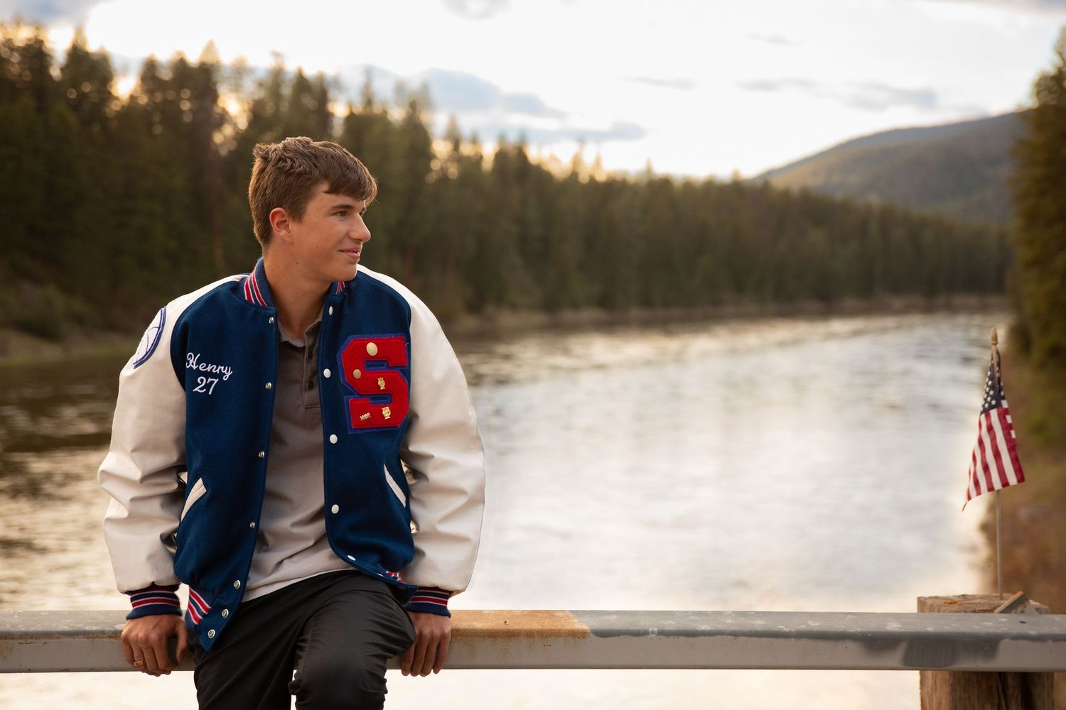 Superior, Mt Graduate Senior Portrait, outside on bridge over river
Kayla Sproles Photography 2025