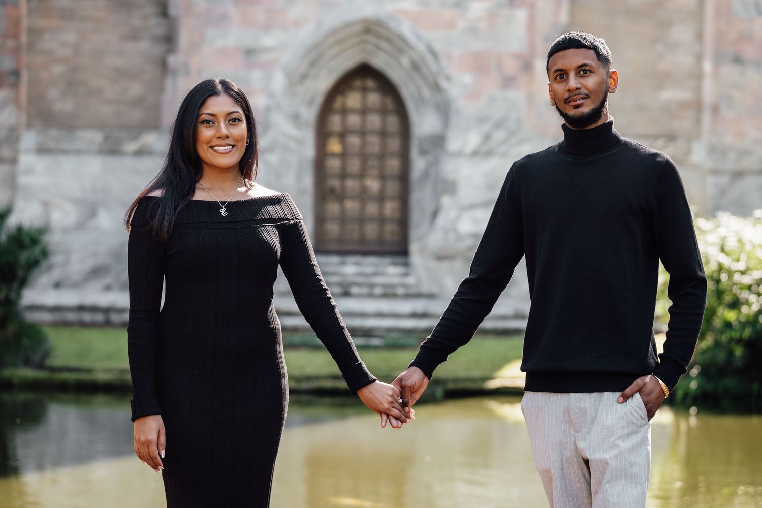 Couples engagement photoshoot at Bok Tower Gardens in Lake Wales, Polk County, Florida