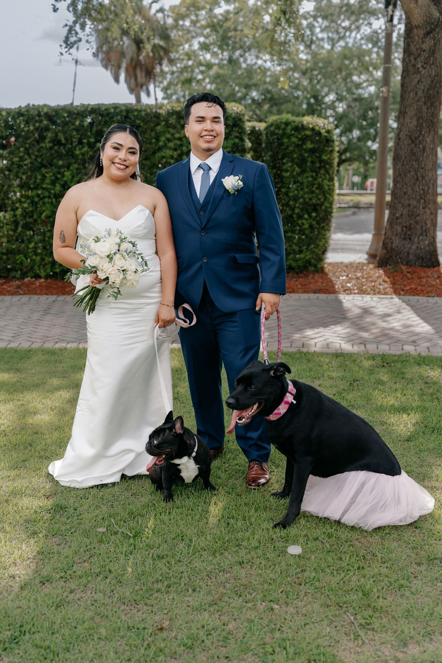 Wedding portraits in downtown Haines City, Polk County