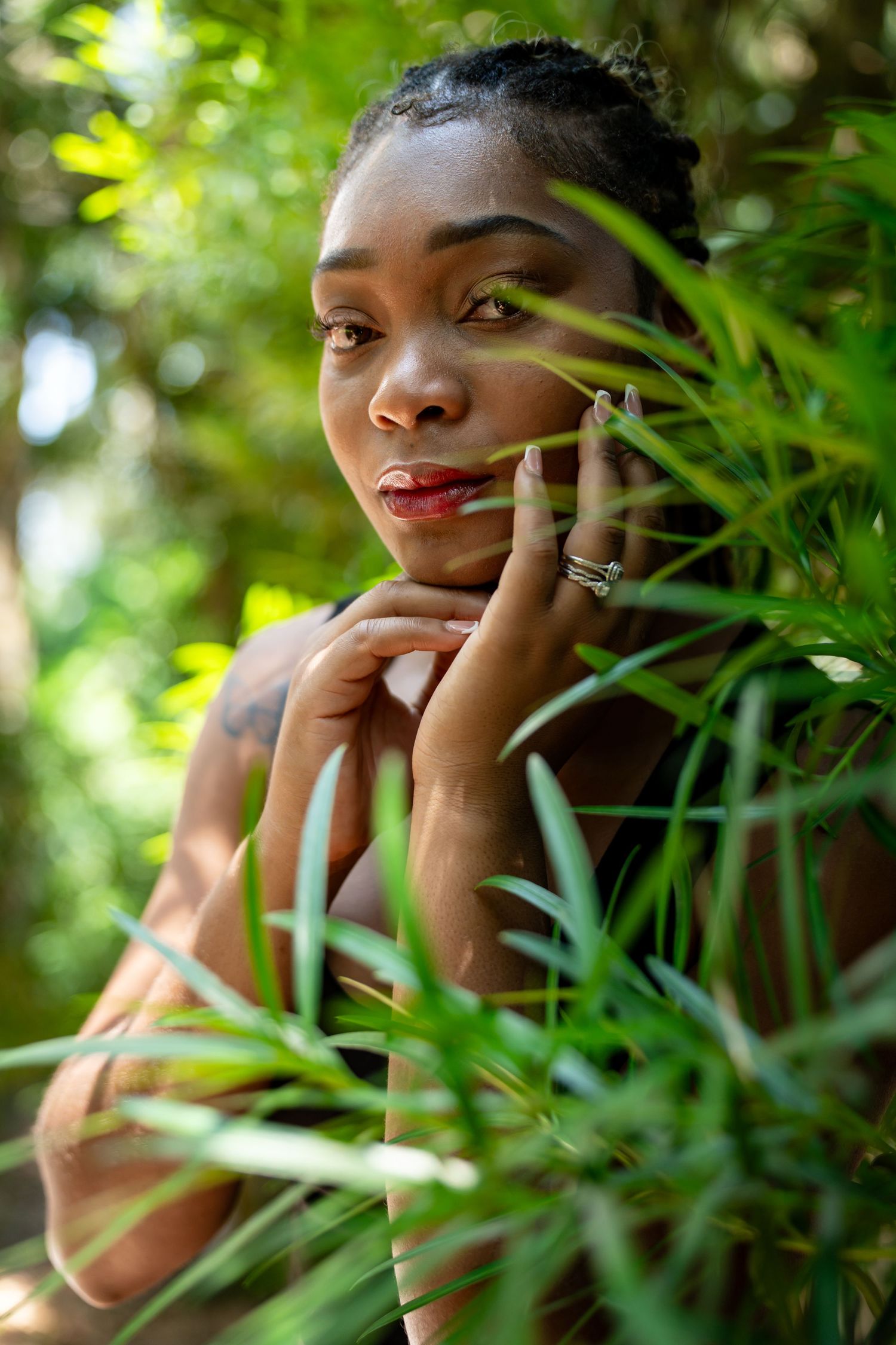 Modeling portrait photoshoot at Bok Tower Gardens in Lake Wales, Polk County, Florida