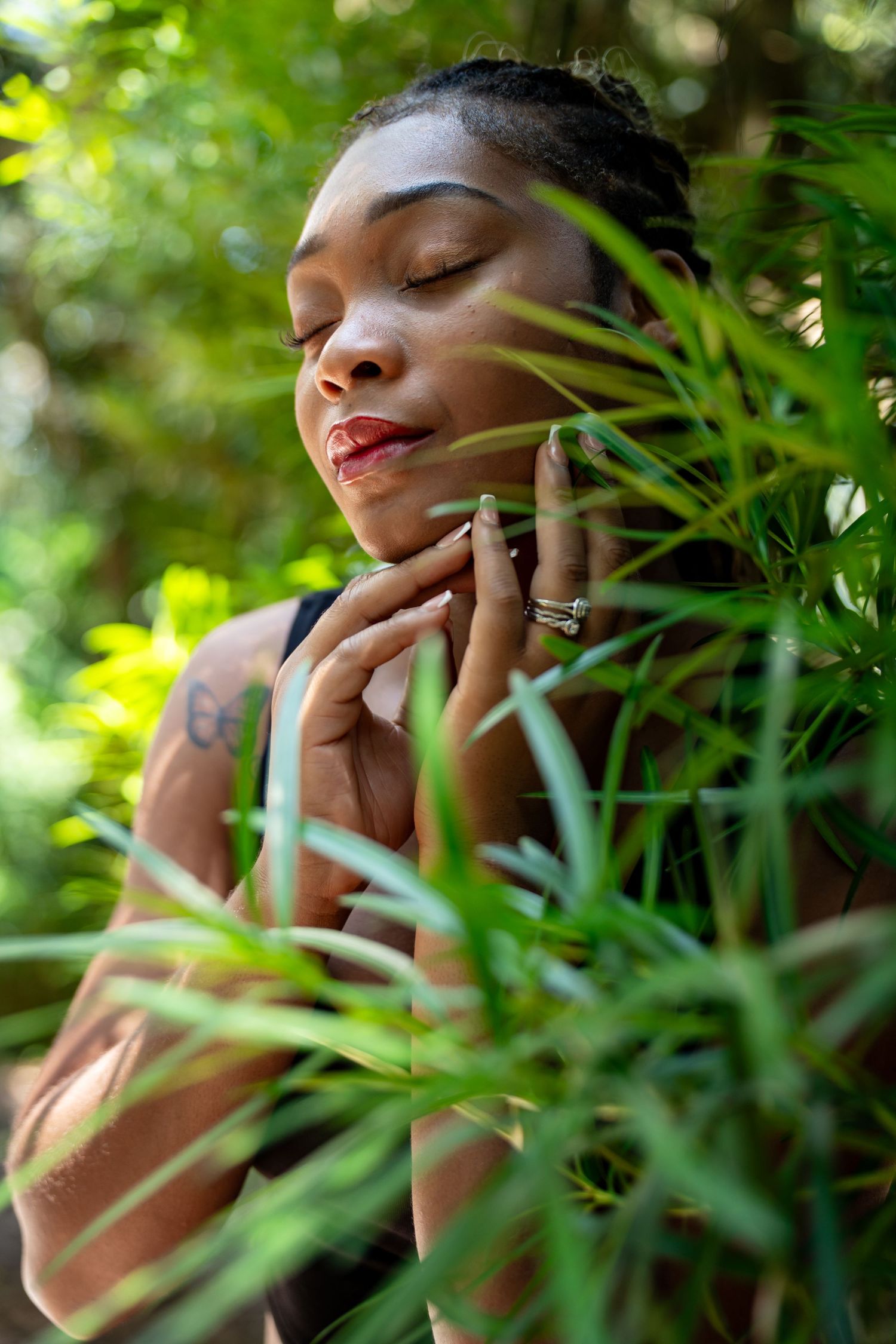 Modeling portrait photoshoot at Bok Tower Gardens in Lake Wales, Polk County, Florida