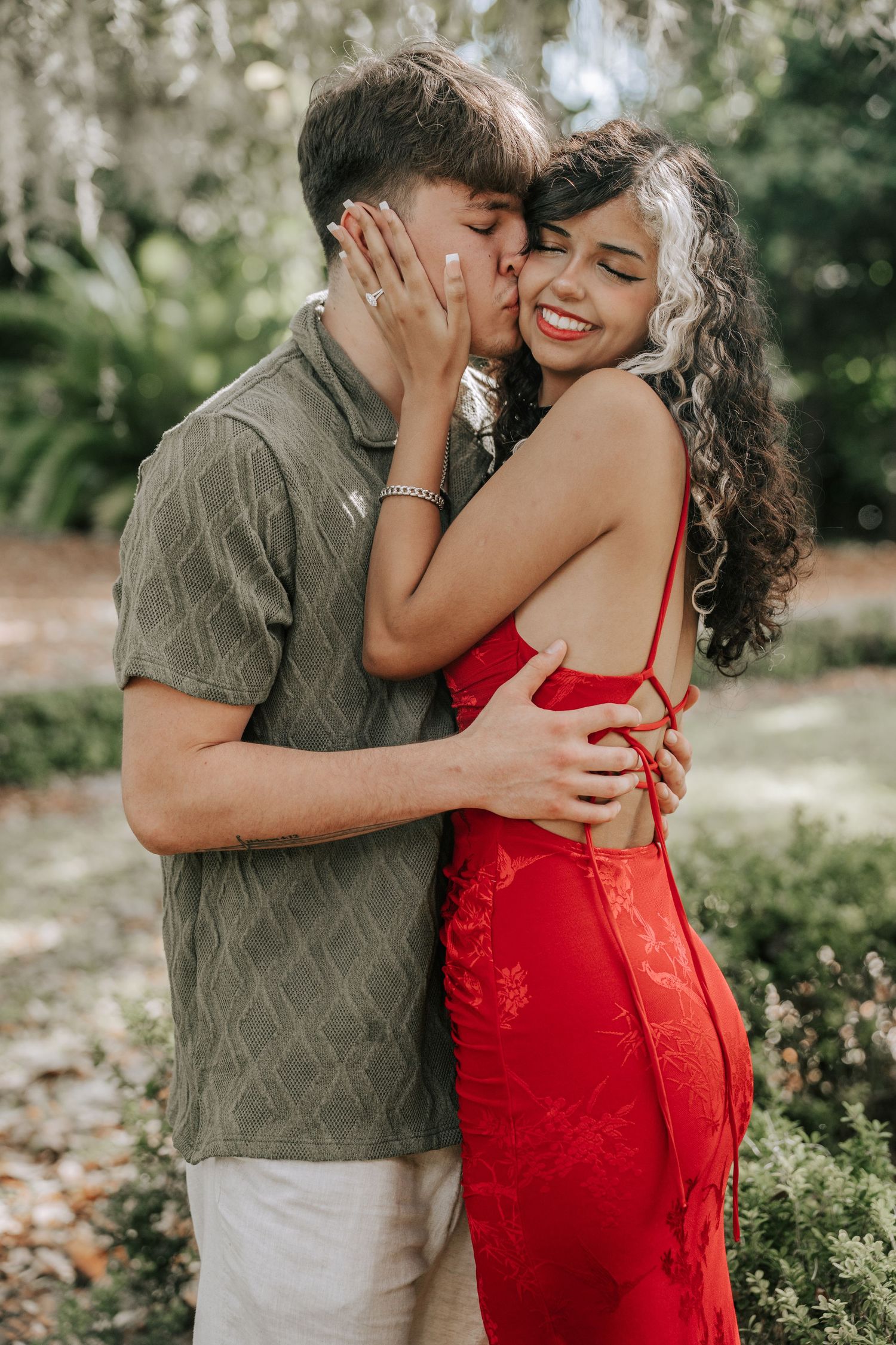 Couples engagement photoshoot at Bok Tower Gardens in Lake Wales, Polk County, Florida