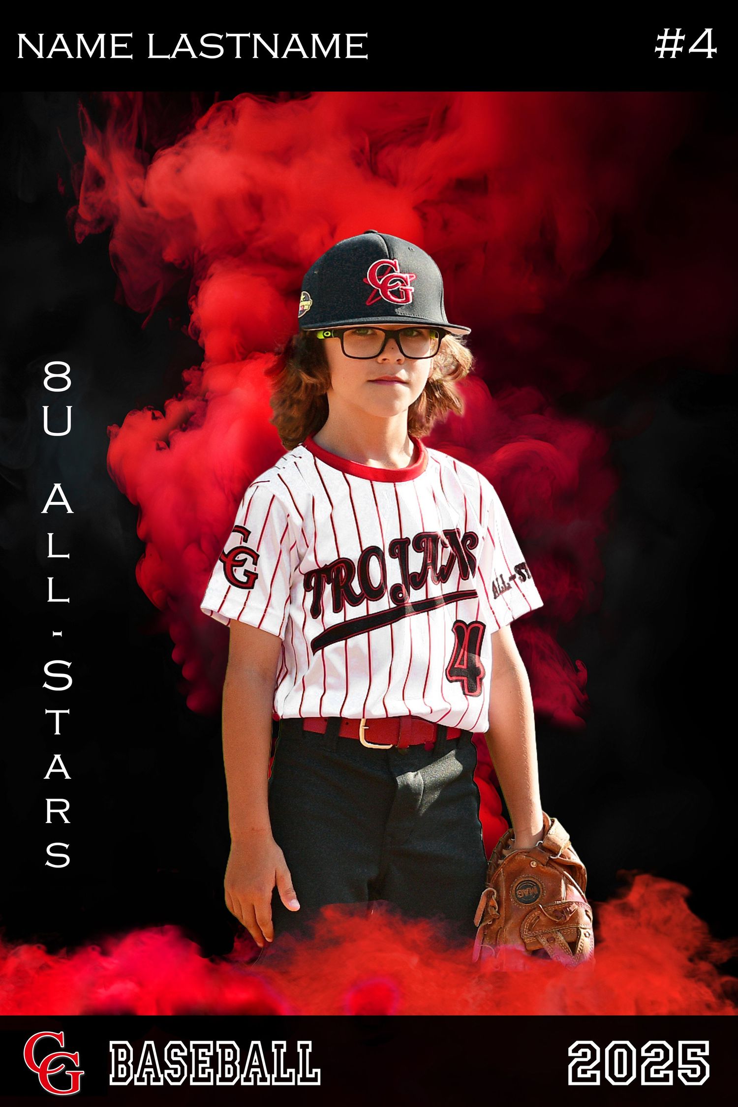 Sports Trading Card with baseball player posed for photo