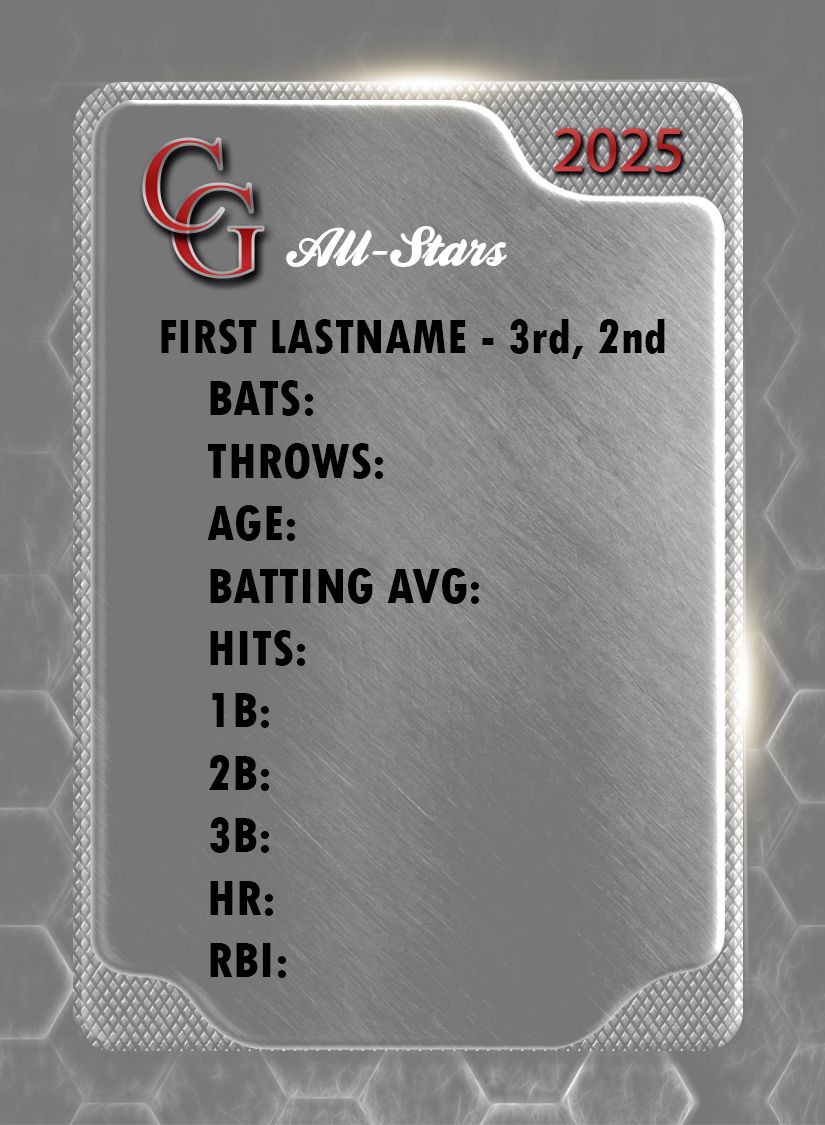 Back of Sports Trading Card with athlete data