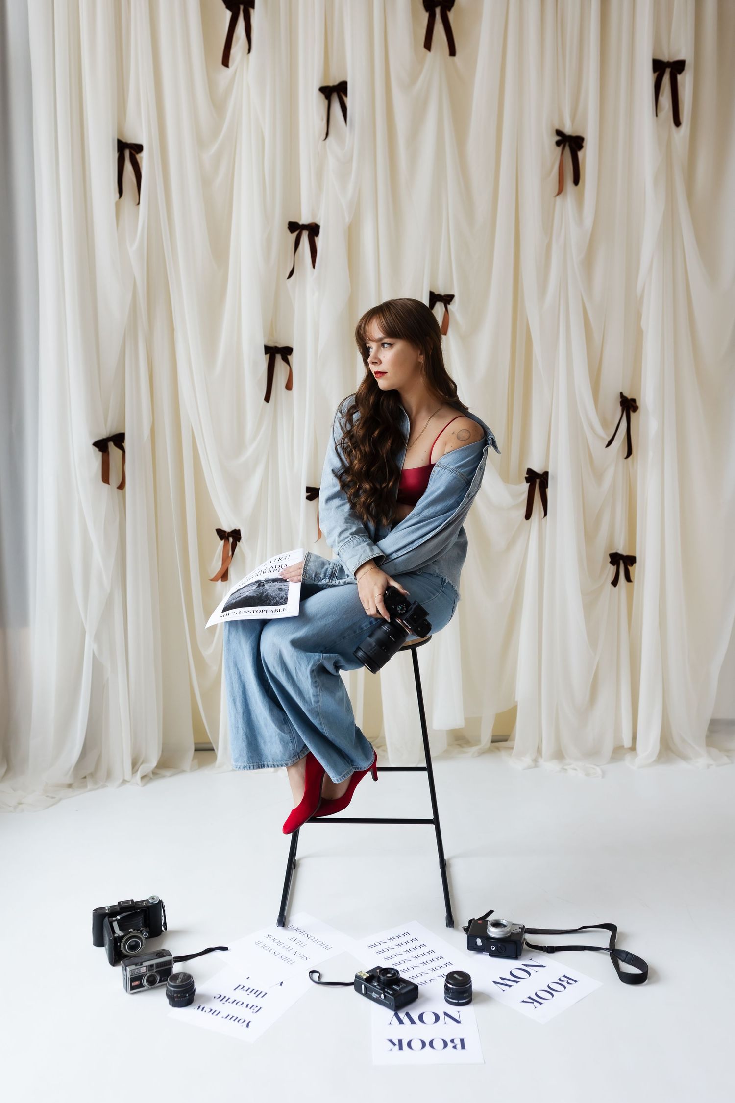 branding photoshoot at the velvet mill in Stonington connecticut