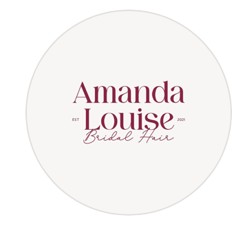 A collection of elegant script text logos in pink and burgundy colors arranged in a horizontal layout.