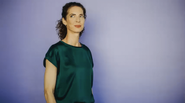A row of six portraits in green and blue tones showing different poses against a dark background.