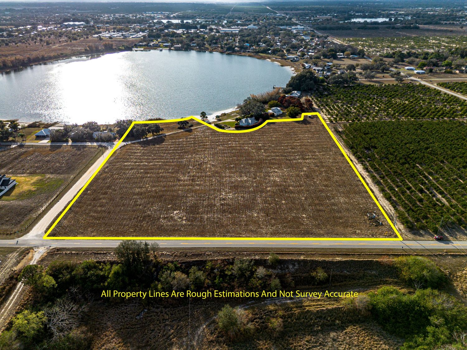 A drone photo of land for sale in Avon Park, Florida
