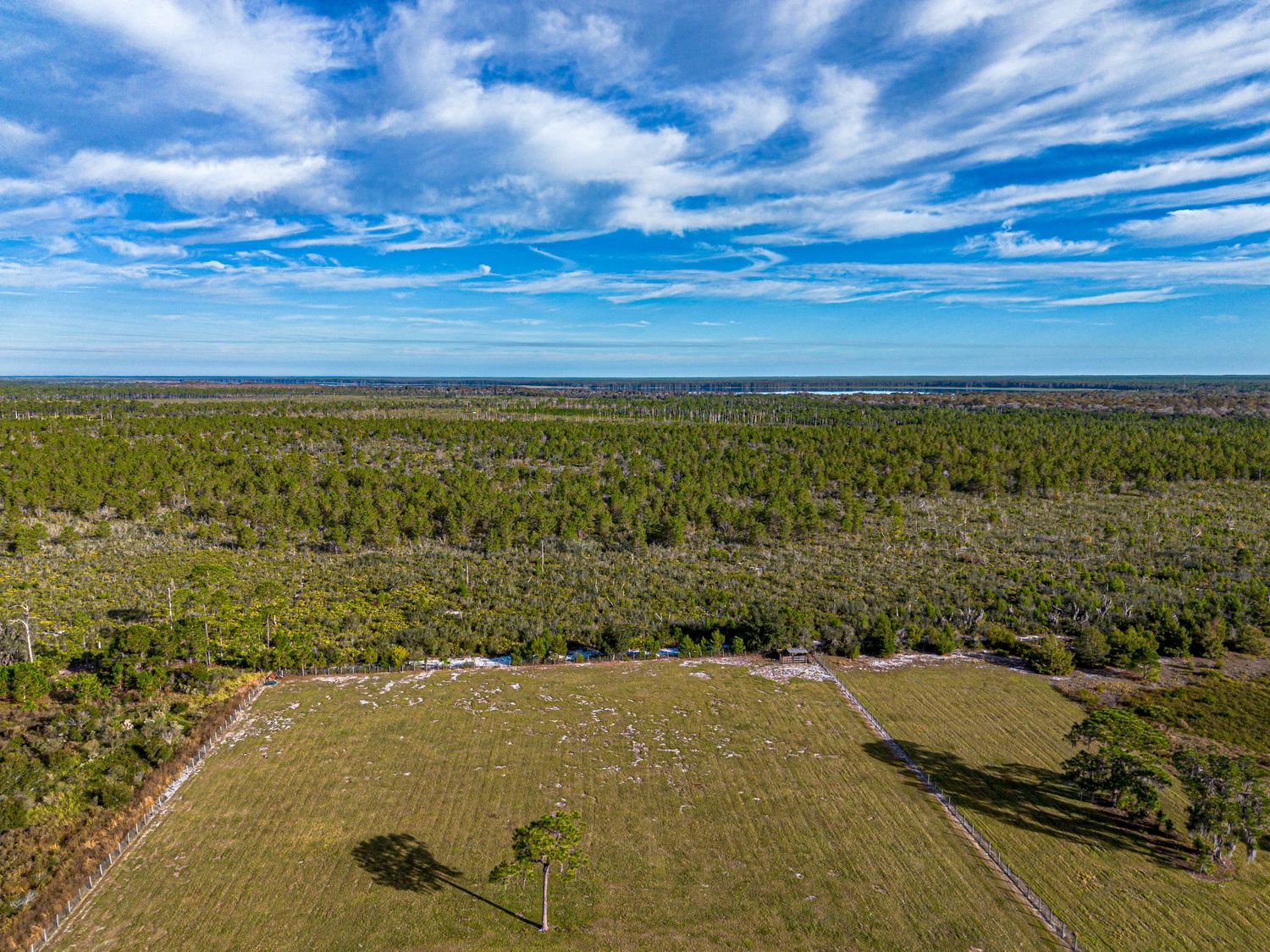 A drone photo of a large chunk of land in Sebring Florida