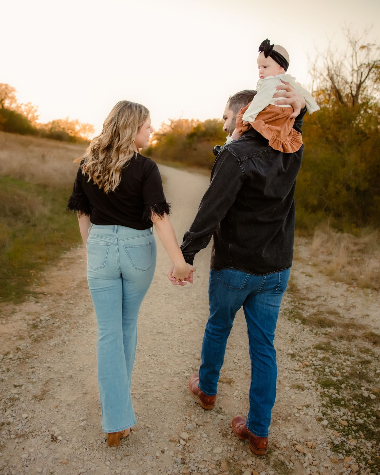 Golden hour family photography near Keller, TX.