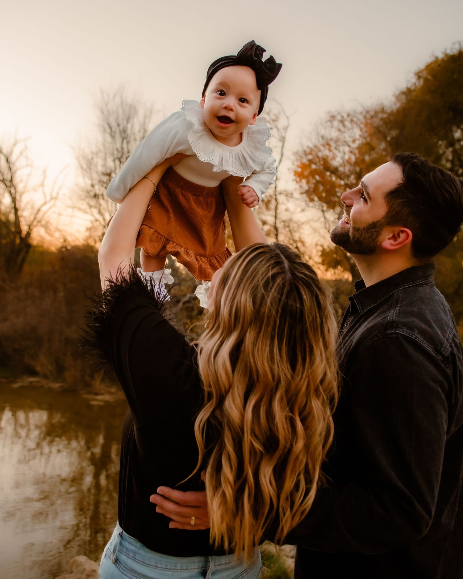Golden hour lifestyle family photographer in Fort Worth