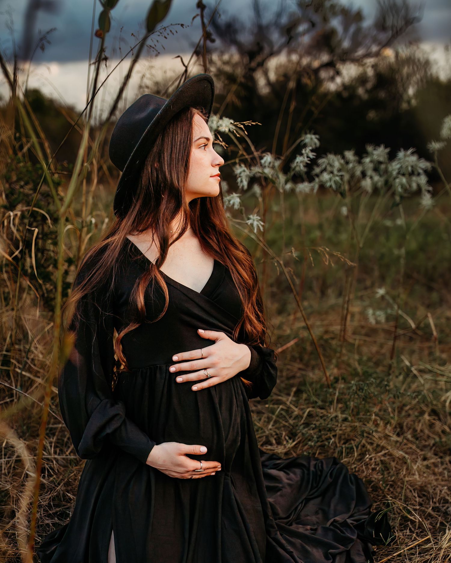 Blue hour maternity photographer in DFW TX