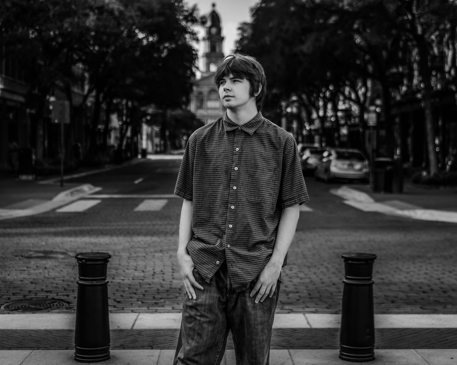 Senior Boy Portrait in Sundance Square