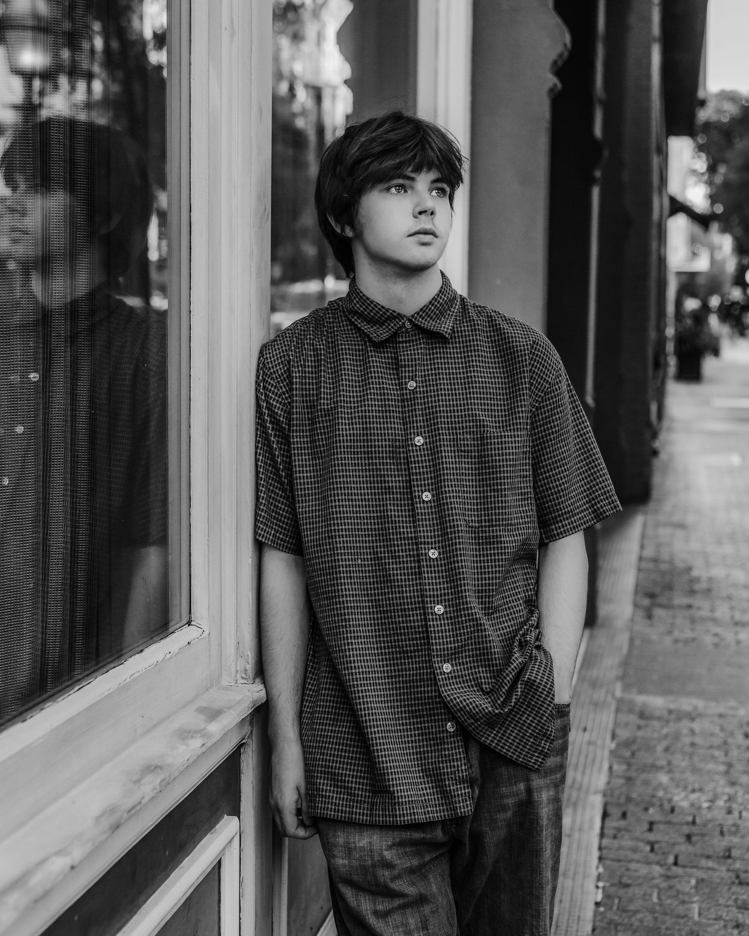 Senior Boy Portrait in downtown Fort Worth