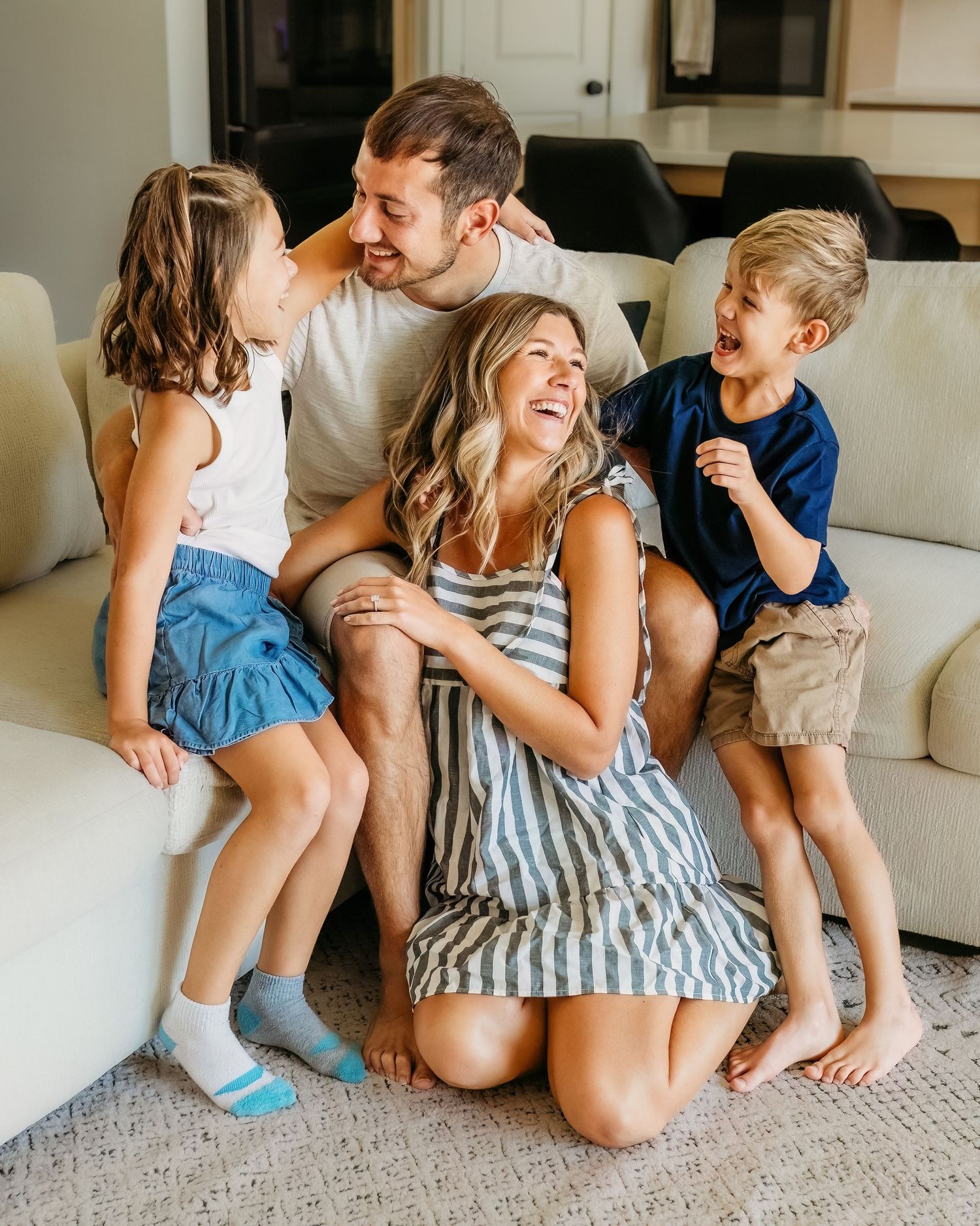 In-home lifestyle family photographer in Keller TX serving Southlake and Grapevine TX