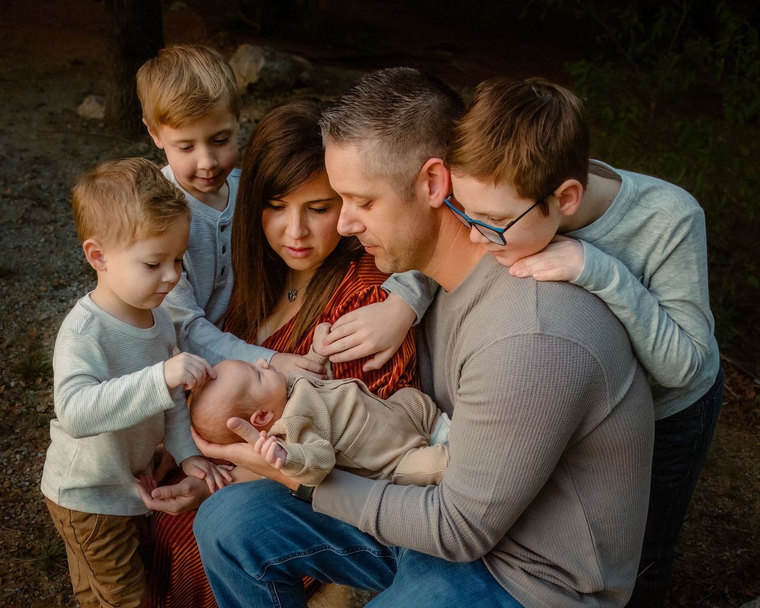 Outdoor family and newborn photographer in Keller, TX