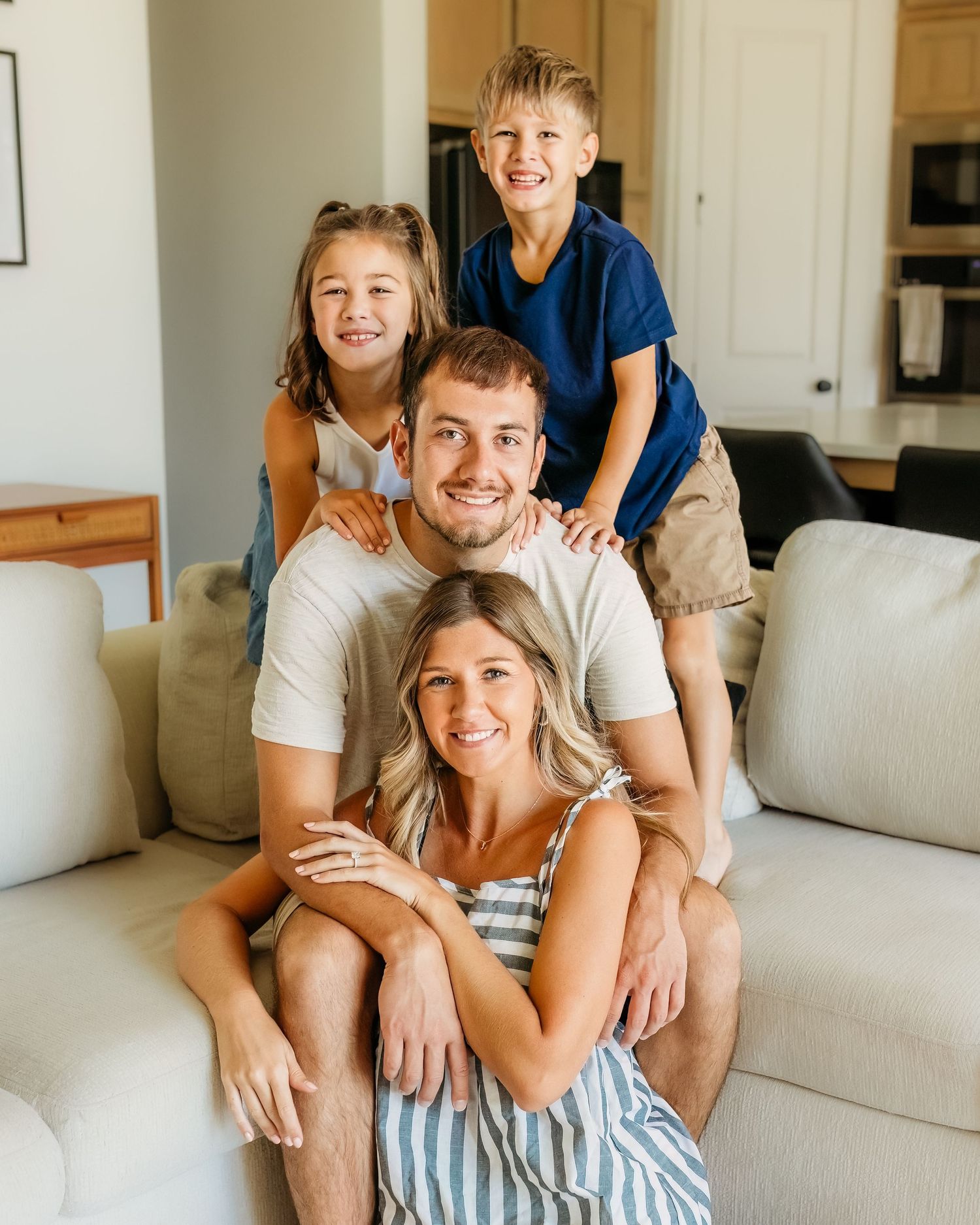 In-home lifestyle family photography near Keller TX