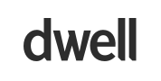 The Dwell logo displayed in bold dark gray sans-serif font on a clean white background.