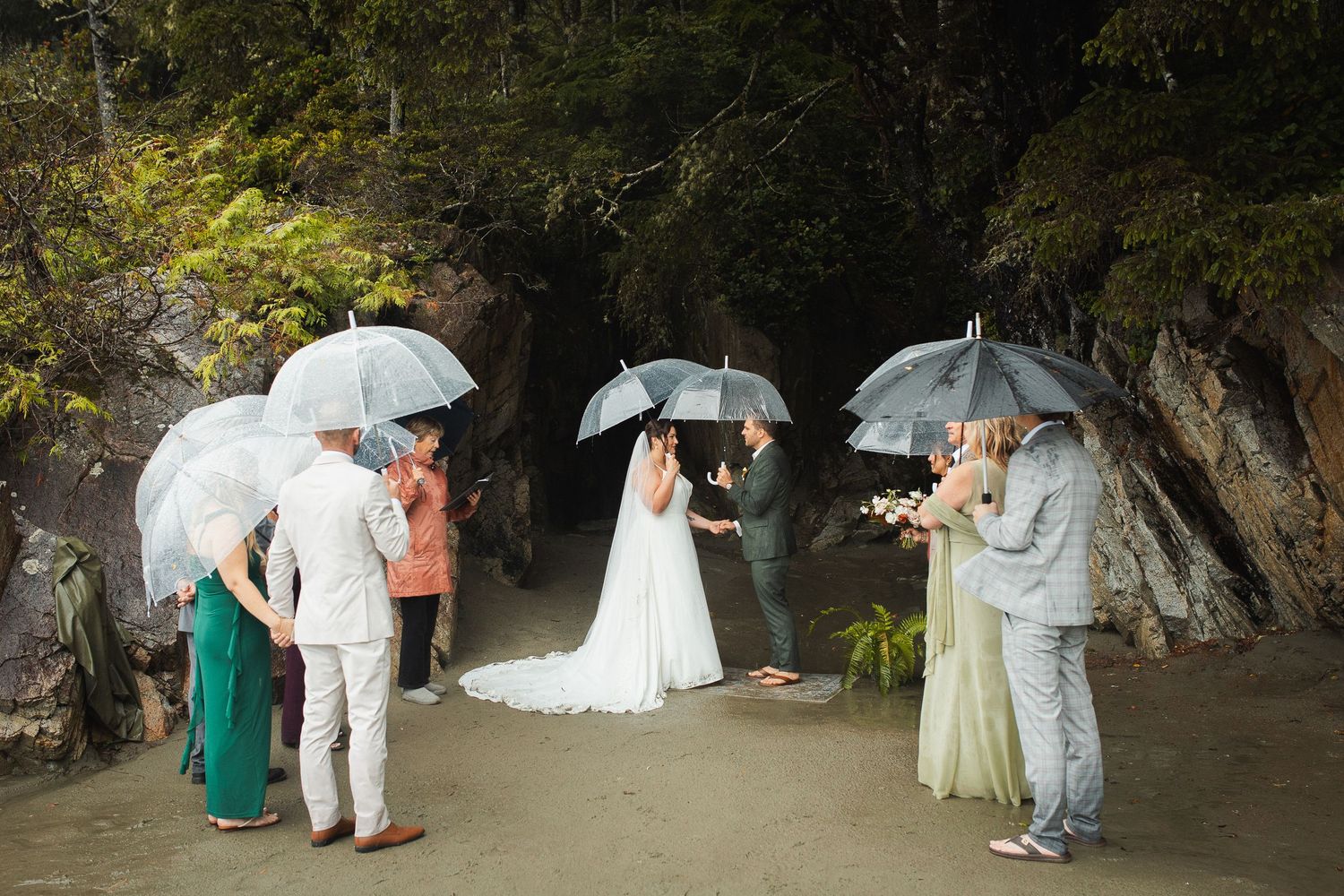 Tofino Elopement Photography Rainy Winter
