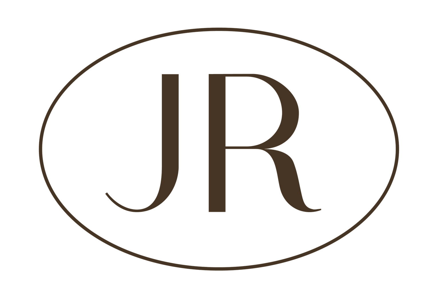 Simple elegant oval monogram designs in a minimalist style.
