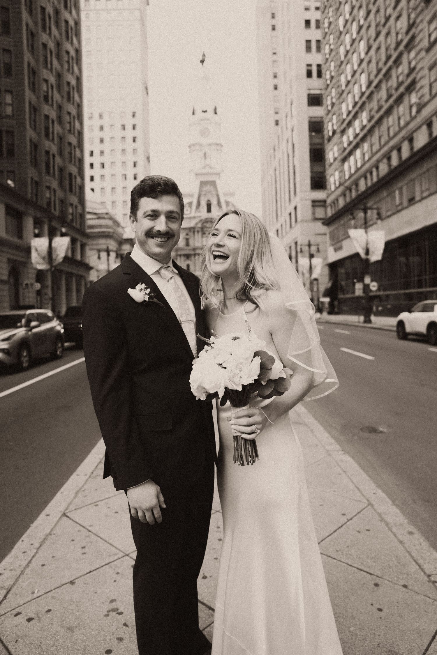 Romantic wedding portrait Philadelphia natural light.