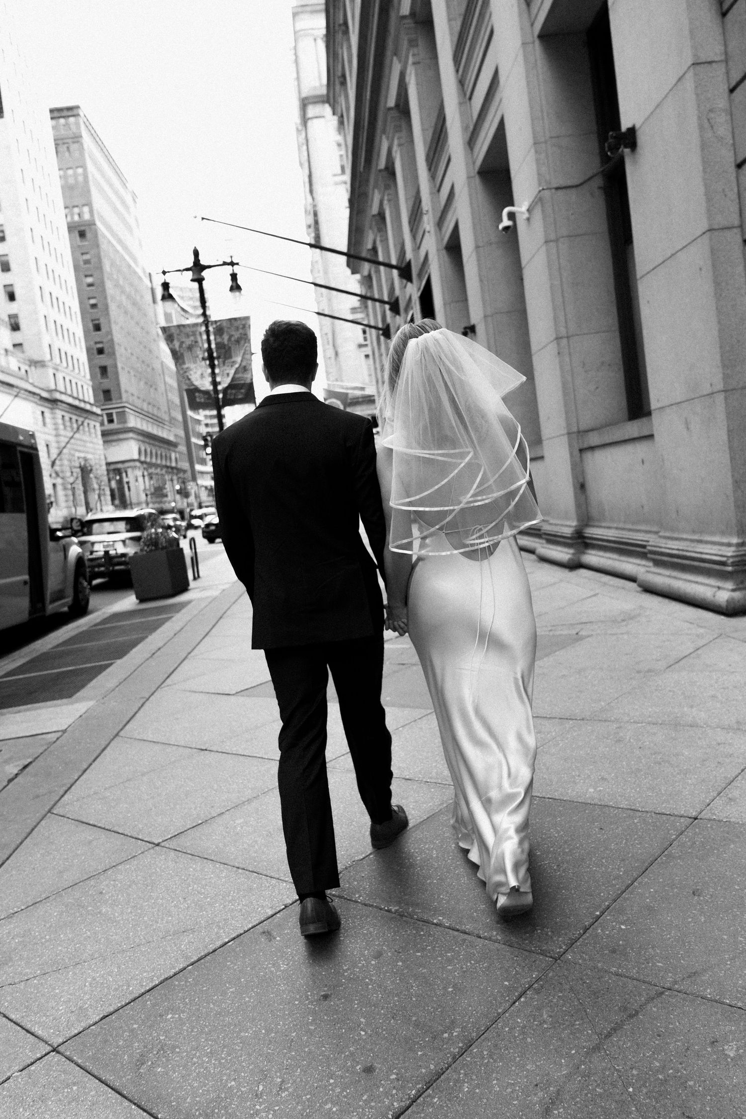 Bride and groom candid moment wedding day Philadelphia city hall photography.