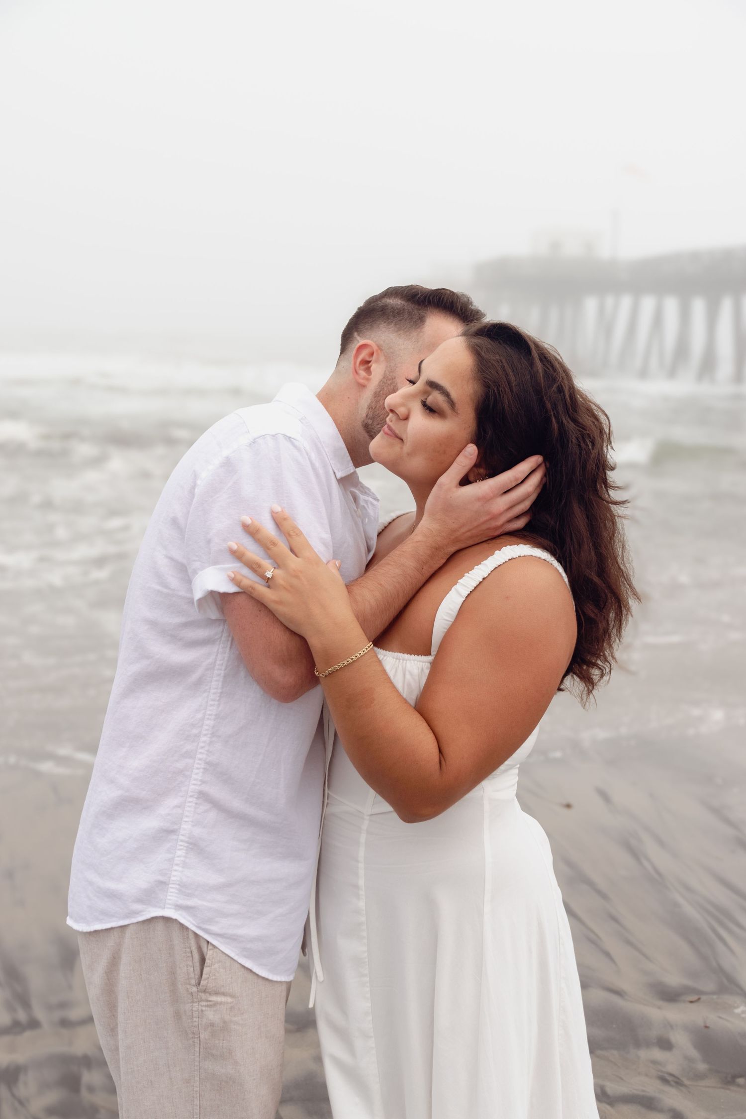 Couples engagement session South Jersey golden hour on the beach.