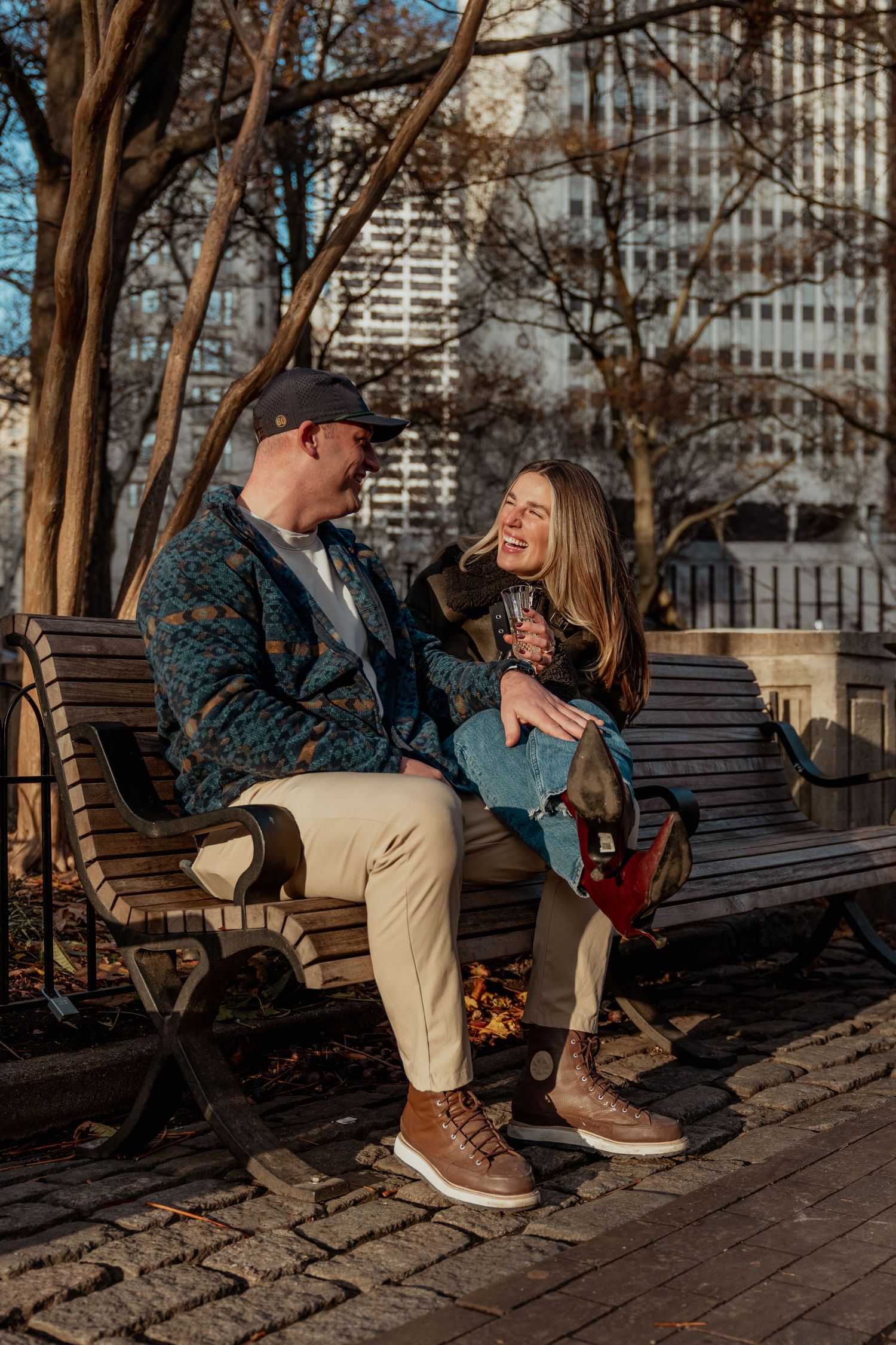 Engagement photos Philadelphia romantic natural light