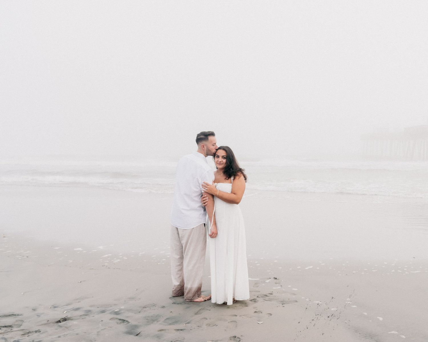 Couples engagement session South Jersey golden hour on the beach.