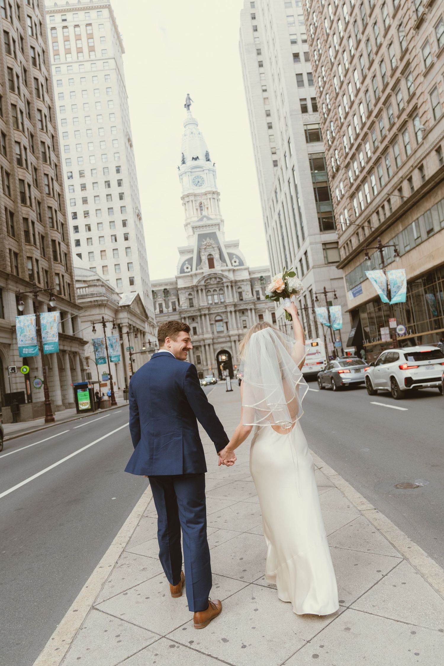 Romantic wedding portrait Philadelphia natural light.