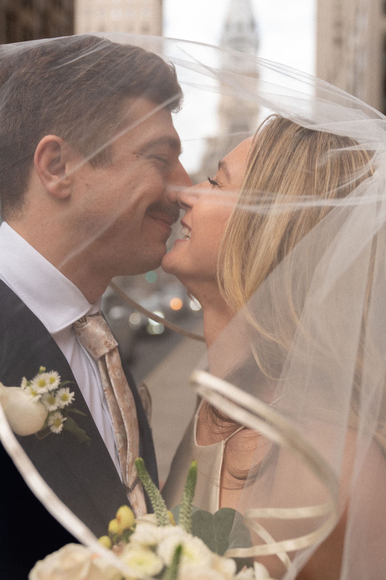 Romantic wedding portrait Philadelphia natural light.
