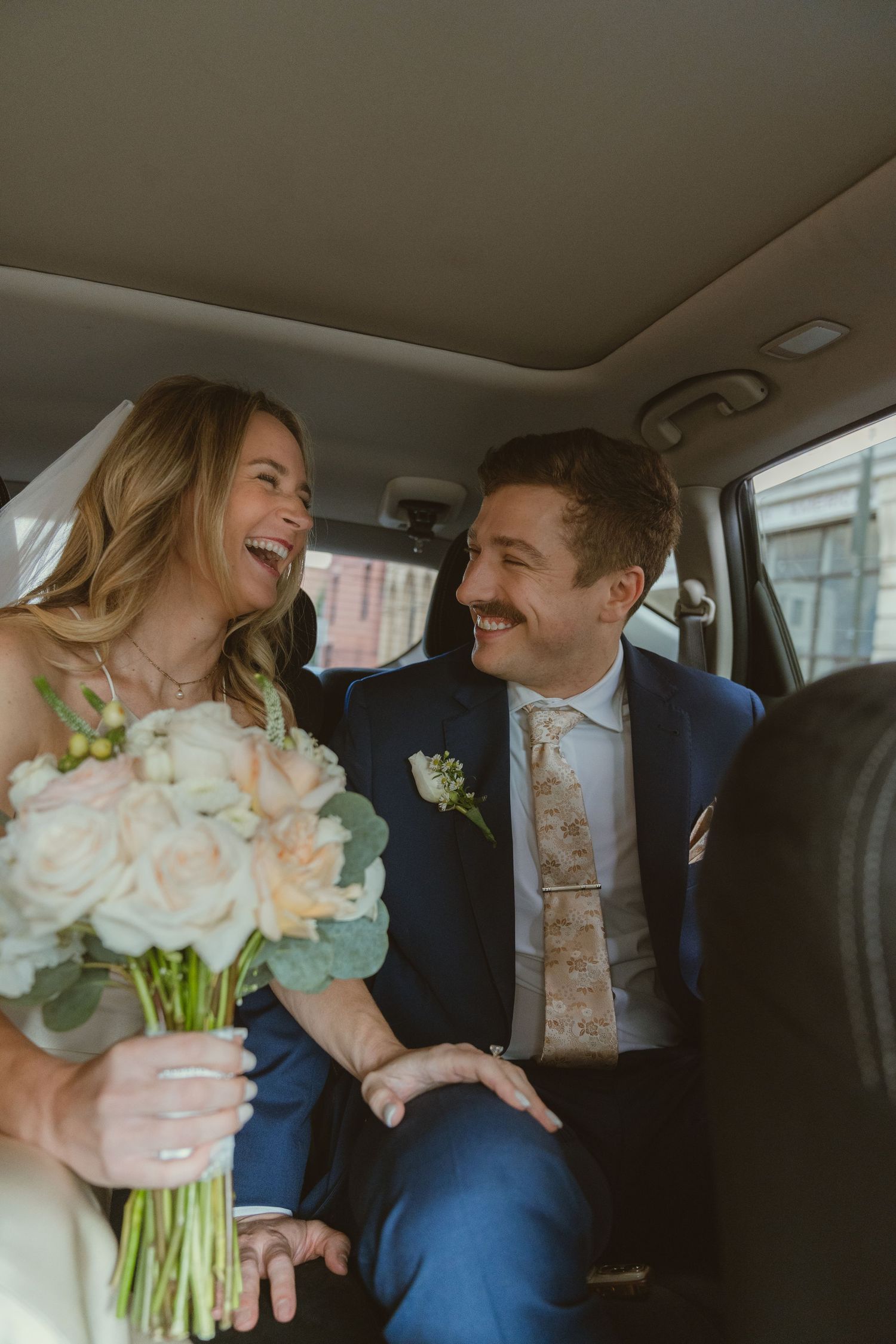 Romantic wedding portrait Philadelphia natural light.