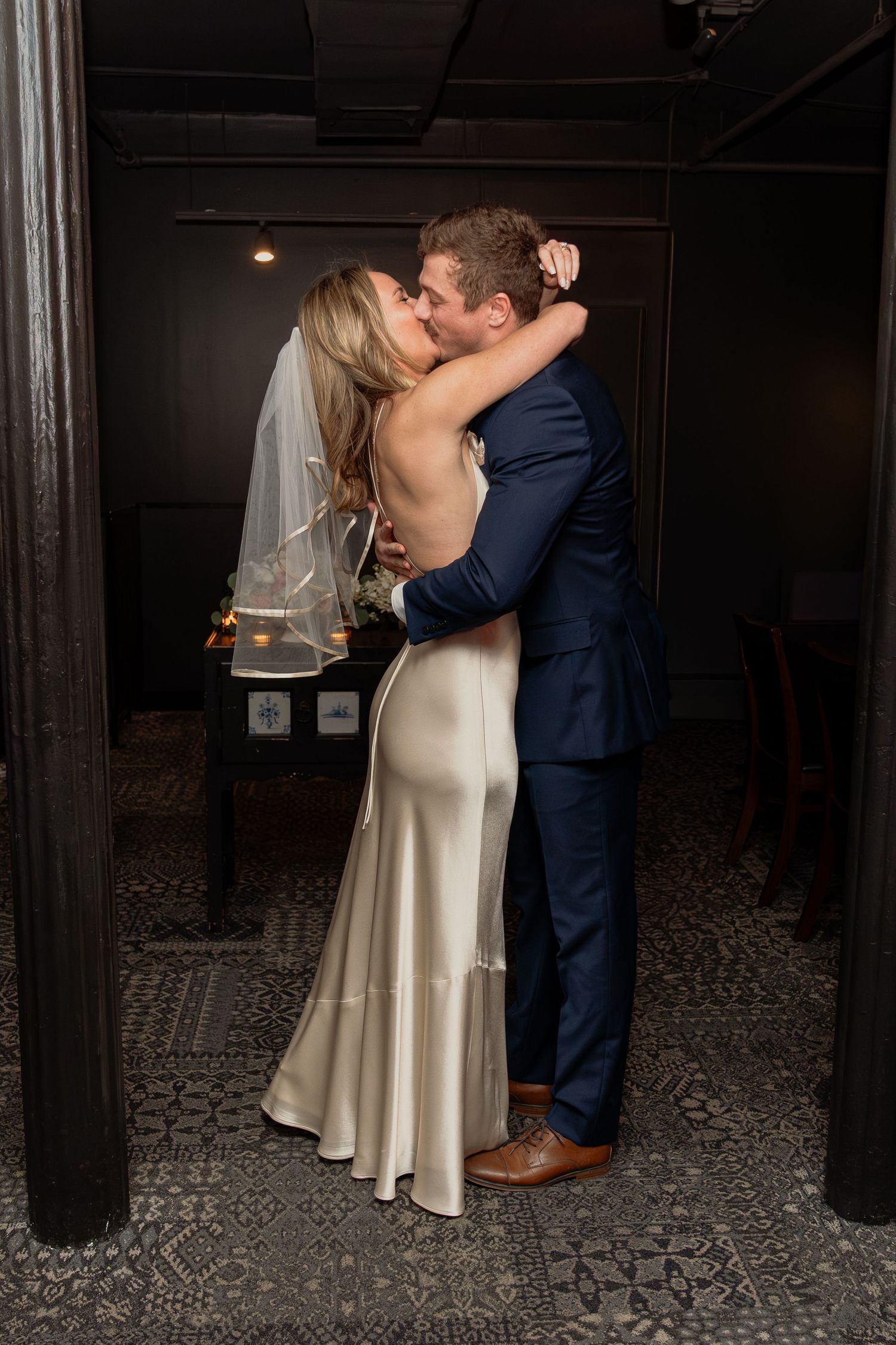 Romantic wedding portrait Philadelphia natural light.