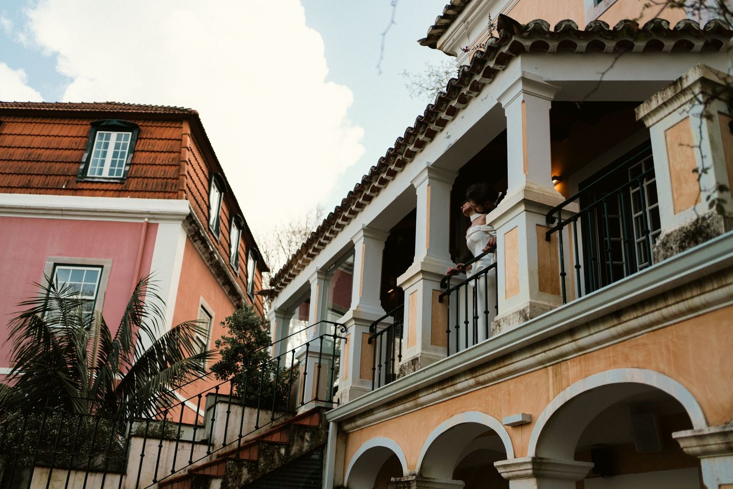 The facade of Lawrence's Hotel in Sintra, venue for an intimate elopement in Portugal