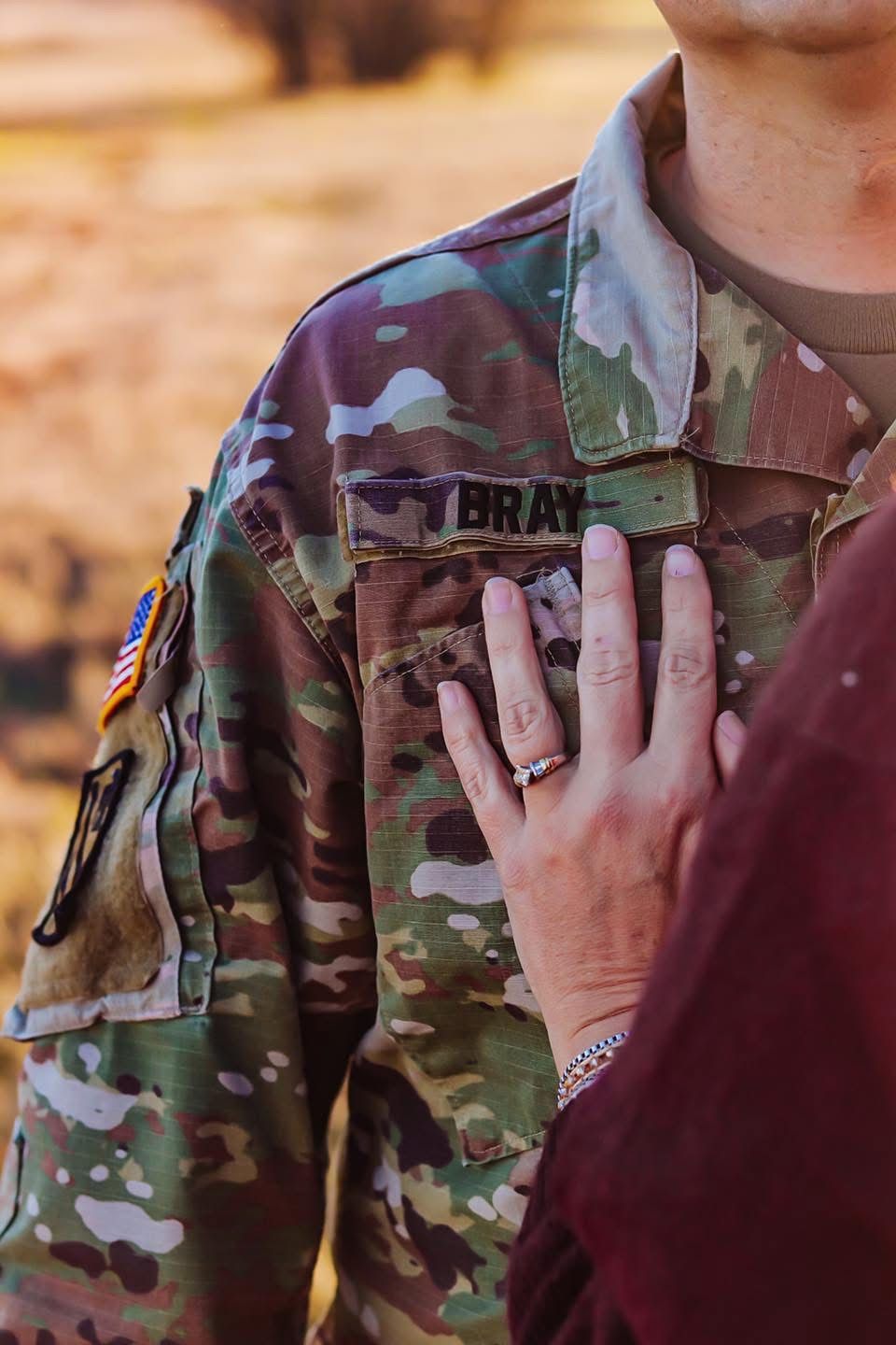 Wife and active military husband.