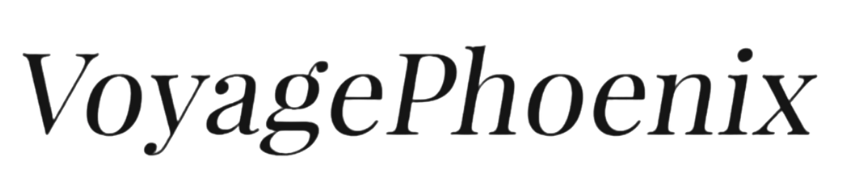 VoyagePhoenix brand name displayed in elegant italic serif font on clean white background.