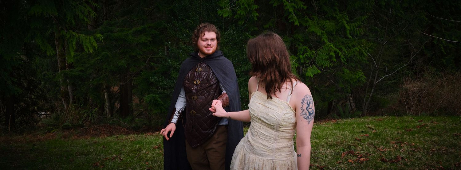 A couple walking together while the girl leads the way, taken in WA, State. Photo by N&D Wedding Photography and Film